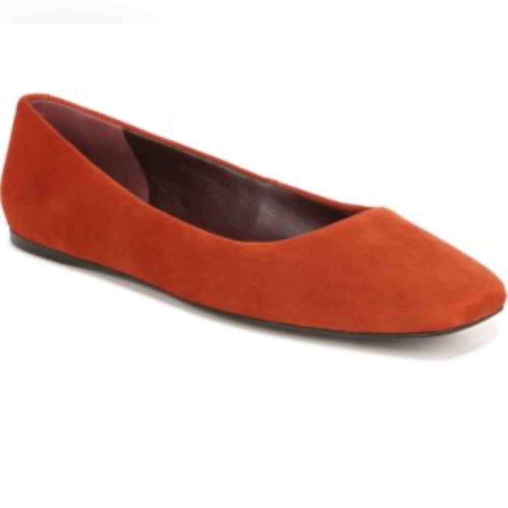 Franco Sarto Orange Suede Ballet Flat